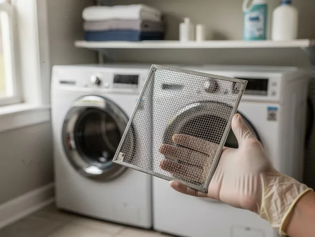 El Sobrante Dryer Vent Cleaning specialist performing detailed lint trap cleaning service in El Sobrante
