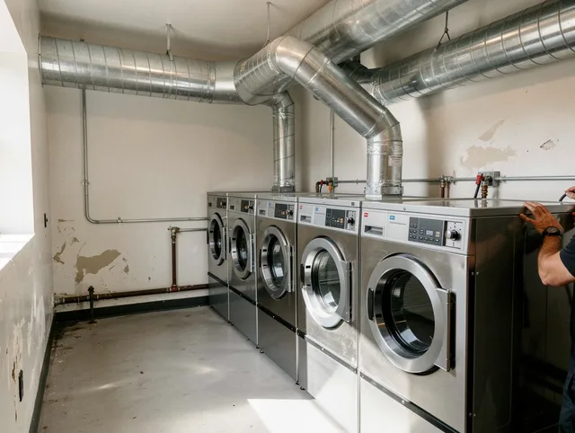 El Sobrante Dryer Vent Cleaning team performing large-scale commercial dryer vent cleaning in El Sobrante