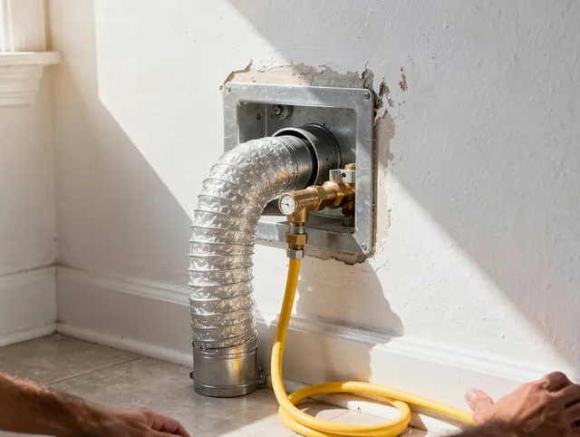 El Sobrante Dryer Vent Cleaning certified technician performing specialized gas dryer vent cleaning in El Sobrante